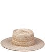 Color:Natural - Image 1 - Palma Boater Hat