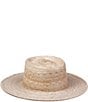 Lack of Color Palma Raffia Boater Hat, Color:Natural - Image 1