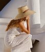 Color:Natural/Chocolate - Image 5 - Paloma Sun Straw Hat