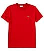 Color:Red - Image 1 - Big & Tall Pima Cotton Jersey Short-Sleeve Tee