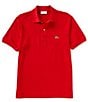 Color:Red - Image 1 - Big & Tall Solid Pique Short Sleeve Polo Shirt