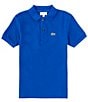 Color:Cobalt - Image 1 - Big Boys 8-16 Short Sleeve Pique Polo Shirt