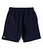 Color:Navy Blue - Image 1 - Big Boys 8-16 Pull-On Organic-Brushed Fleece Shorts