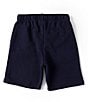 Color:Navy Blue - Image 2 - Big Boys 8-16 Pull-On Organic-Brushed Fleece Shorts