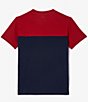 Color:Navy/Blue - Image 2 - Big Boys 8-16 Short Sleeve Color Block Jersey T-Shirt