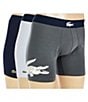 Lacoste Big Croc 5#double; Inseam Boxer Briefs 3-Pack - Image 1