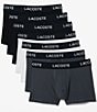 Color:Black/White Font - Image 1 - Branded Waist 3#double; Inseam Trunks 7-Pack