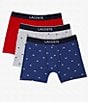 Color:Blue/Grey/Red - Image 1 - Branded Waist Long Stretch Classic Boxer Briefs 3-Pack