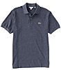 Color:Heather Nebula - Image 1 - Classic Chine Short Sleeve Polo Shirt