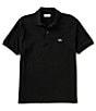 Color:Black - Image 1 - Classic Pique Short Sleeve Polo Shirt
