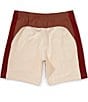 Lacoste Color Block Fleece 8#double; Inseam Shorts, Color:White/Brown - Image 2