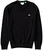 Lacoste Cotton V-Neck Sweater - Image 2