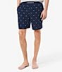 Lacoste Crocodile Pattern Pajama Shorts, Color:Navy Blue/White - Image 1