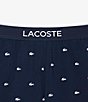 Lacoste Crocodile Pattern Pajama Shorts, Color:Navy Blue/White - Image 3
