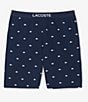 Lacoste Crocodile Pattern Pajama Shorts, Color:Navy Blue/White - Image 4