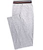 Color:Silver - Image 1 - Jersey Three-Tone Waistband Pajama Lounge Pant