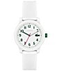 Lacoste Kid's 12.12 Three-Hand Light Silicone Strap Watch, Color:White - Image 1
