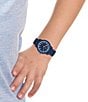 Color:Navy - Image 4 - Kid's 12.12 Three-Hand Light Navy Silicone Strap Watch