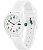 Color:White - Image 2 - Kid's 12.12 Three-Hand White Silicone Strap Watch
