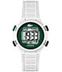 Lacoste Kid's LC33 Digital Silicone Strap Watch, Color:White - Image 1