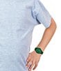 Color:Green - Image 4 - Kids Mini Tennis Green Silicone Strap Watch