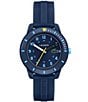 Color:Navy - Image 1 - Kids Mini Tennis Navy Silicone Strap Watch