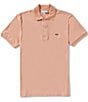Lacoste Light Pique Short Sleeve Polo Shirt, Color:Latte - Image 1