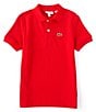 Color:Red - Image 1 - Little Boys 2T-6T Pique Polo Short Sleeve Shirt
