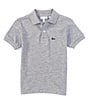 Color:Silver Chine - Image 1 - Little Boys 2T-6T Pique Polo Short Sleeve Shirt