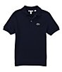 Color:Navy Blue - Image 1 - Little Boys 2T-6T Pique Polo Short Sleeve Shirt