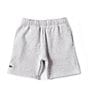 Color:Silver Chine - Image 1 - Little Boys 2T-6T Pull-On Organic-Brushed-Fleece Shorts