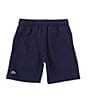 Color:Navy Blue - Image 1 - Little Boys 2T-6T Pull-On Organic-Brushed-Fleece Shorts