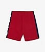 Color:Orange/Navy Blue - Image 2 - Little Boys 2T-6T Racing Stripe Shorts
