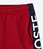Color:Orange/Navy Blue - Image 3 - Little Boys 2T-6T Racing Stripe Shorts