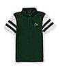 Color:Green/White - Image 1 - Little Boys 2T-6T Short Sleeve Color Block Polo Shirt