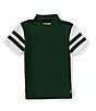 Color:Green/White - Image 2 - Little Boys 2T-6T Short Sleeve Color Block Polo Shirt