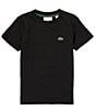 Color:Black - Image 1 - Little Boys 2T-6T Short Sleeve Crew Neck T-Shirt