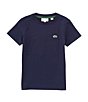 Color:Navy Blue - Image 1 - Little Boys 2T-6T Short Sleeve Crew Neck T-Shirt