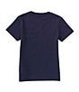 Color:Navy Blue - Image 2 - Little Boys 2T-6T Short Sleeve Crew Neck T-Shirt