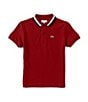 Color:Orange Multi - Image 1 - Little Boys 2T-6T Short Sleeve Tipped-Collar Pique Polo Shirt