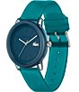 Color:Blue - Image 2 - Men's 12.12 Analog Blue Silicone Strap Watch