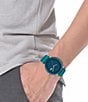 Color:Blue - Image 4 - Men's 12.12 Analog Blue Silicone Strap Watch
