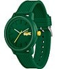 Color:Green - Image 2 - Men's 12.12 Hero Analog Green Silicone Strap Watch