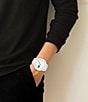 Color:White - Image 4 - Men's 12.12 Hero Analog White Silicone Strap Watch