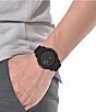 Color:Black - Image 4 - Men's 12.12 Quartz Analog Black Silicone Watch