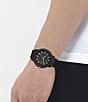 Color:Black - Image 4 - Men's 12.12 Quartz Analog Black Textured Silicone Watch