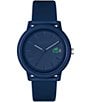 Color:Blue - Image 1 - Men's 12.12 Quartz Analog Blue Silicone Watch