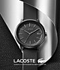 Color:Dark Grey - Image 4 - Men's 12.12 Quartz Analog Dark Grey Silicone Strap Watch
