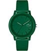 Color:Green - Image 1 - Men's 12.12 Quartz Analog Green Silicone Watch
