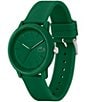 Color:Green - Image 2 - Men's 12.12 Quartz Analog Green Silicone Watch